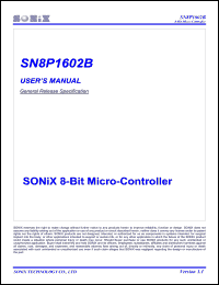 SN8P1602BX datasheet: 5 V, 8-bit microcontroller SN8P1602BX