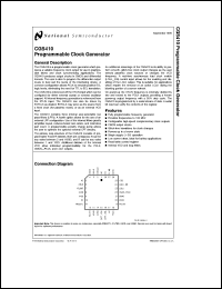 CGS410V datasheet: Programmable Video Pixel Clock Generator [Life-time buy] CGS410V