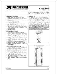 EF6805U3 datasheet: 8-BIT MICROCOMPUTER UNIT EF6805U3