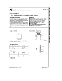 CGS74CT2524M datasheet: 1 to 4 Minimum Skew (300 ps) Clock Driver CGS74CT2524M