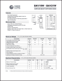 BAV20W datasheet: 200 V,  surface mount switchig diode BAV20W