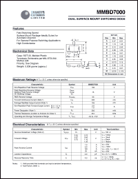 MMBD7000 datasheet: 100 V, dual switching surface mount  diode MMBD7000