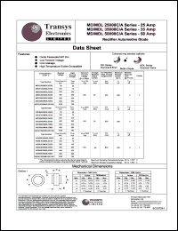 MDL25050 datasheet: 50 V, 25 A, rectifier automotive diode MDL25050