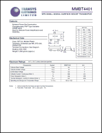 MMBT4401 datasheet: 80 V, NPN small signal surface mount transistor MMBT4401