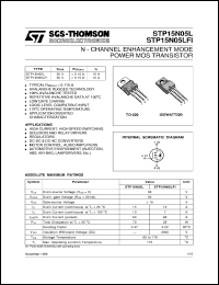 STP15N05L datasheet: N-CHANNEL ENHANCEMENT MODE POWER MOS TRANSISTORS STP15N05L