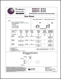 RZ3524A datasheet: 35 A, rectifier/zener automotive altemator diode RZ3524A