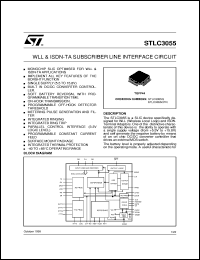 STLC3055Q datasheet: WLL & ISDN-TA SUBSCRIBER LINE INTERFACE CIRCUIT STLC3055Q