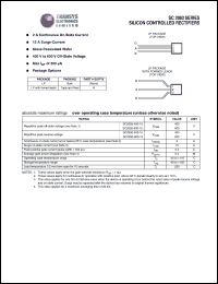 SC2092-600-15 datasheet: 600 V, 2 A, silicon controlled rectifier SC2092-600-15