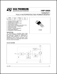 VNP10N06 datasheet: OMNIFET FULLY AUTOPROTECTED POWER MOSFET VNP10N06