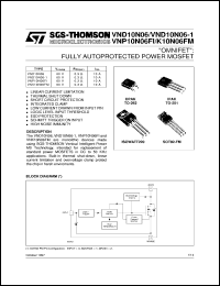 VND10N06 datasheet: OMNIFET FULLY AUTOPROTECTED POWER MOSFET VND10N06