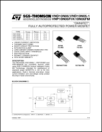 VND10N06-1 datasheet: OMNIFET FULLY AUTOPROTECTED POWER MOSFET VND10N06-1