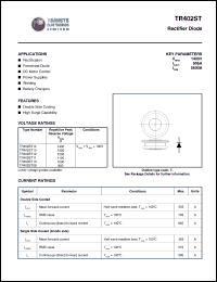 TR402ST12 datasheet: 1200 V, rectifier diode TR402ST12