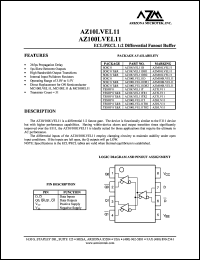 AZ100LVEL11TR2 datasheet: 3.0 V-5.5 V, ECL/PECL 1:2 differential fanout buffer AZ100LVEL11TR2