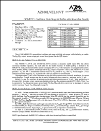 AZ100LVEL16VTNAR1 datasheet: 3.0 V-5.5 V, ECL/PECL oscillator gain stage and buffer with selectable enable AZ100LVEL16VTNAR1