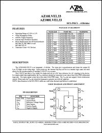 AZ10LVEL33TR2 datasheet: 3.0 V-5.5 V, ECL/PECL 4 driver AZ10LVEL33TR2