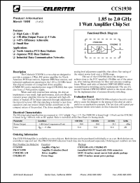 PB-CCS1930 datasheet: 1.85-2.0 GHz, 1 W amplifier evaluation board PB-CCS1930