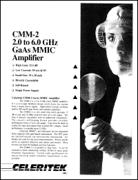 CMM-2 datasheet: 2.0 to 6.0 GHz GaAs MMIC power amplifier CMM-2