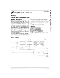 CLC011BCQ datasheet: Serial Digital Video Decoder CLC011BCQ