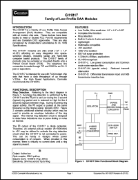 CH1817LET datasheet: Family of low profile DAA module CH1817LET