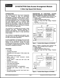 CH1837F datasheet: Data access arrangement module, V.34bis high speed DAA module CH1837F