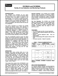 CH1809A datasheet: Family of line detection and monitoring product CH1809A