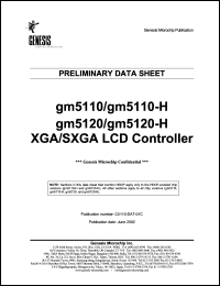 gm5120H datasheet: SXGA LCD controller gm5120H