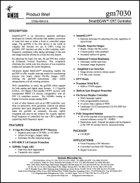 gm7030 datasheet: Smart SCANtm CRT controller gm7030