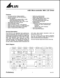 APU429 datasheet: 4-bit micro-controller with LCD driver APU429