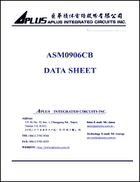 ASM0906CB datasheet: 3 V, very low-cost voice synthesizer with 4-bit microprocessor ASM0906CB