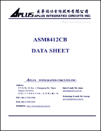 ASM8412CB datasheet: 3 V, very low-cost voice synthesizer with 4-bit microprocessor ASM8412CB