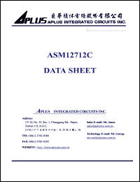 ASM12712C datasheet: 3 V, very low-cost voice synthesizer with 4-bit microprocessor ASM12712C