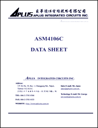 ASM4106C datasheet: 3 V, very low-cost voice synthesizer with 4-bit microprocessor ASM4106C