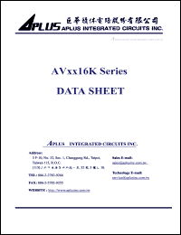AVH316K datasheet: 3 V, single chip voice synthesizer 3.5 sec CMOS IC AVH316K
