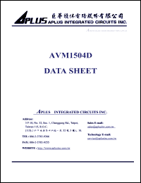 AVM1504D datasheet: 3 V, single-chip 3 channels timbre generator AVM1504D