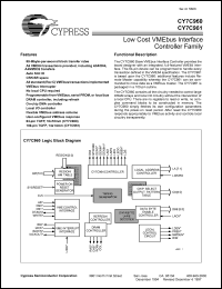 CY7C960-NC datasheet: Low cost VMEbus interface controller CY7C960-NC