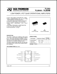 TL064IN datasheet: LOW POWER QUAD JFET OP-AMPS TL064IN