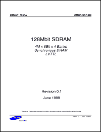 K4D263238A-GC45 datasheet: 128Mbit DDR SDRAM, SSTL_2 interface, 222MHz K4D263238A-GC45