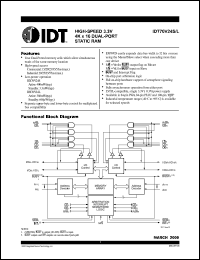 IDT70V24L15J datasheet: High-speed 3.3V 4K x 16 dual-port static RAM, 15ns, low power IDT70V24L15J