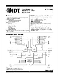 IDT70V24L20JI datasheet: High-speed 3.3V 4K x 16 dual-port static RAM, 20ns, low power IDT70V24L20JI
