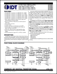 IDT72V851L20PF datasheet: 8192 X 9 CMOS, 3.3 V dual SyncFIFO, 20ns IDT72V851L20PF