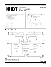 IDT7007L55JI datasheet: High-speed 32K x 8 dual-port static RAM, 55ns, low power IDT7007L55JI