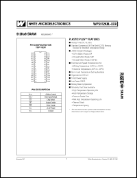 WPS512K8LT-55RI datasheet: 512K x 8 SRAM, 55ns WPS512K8LT-55RI