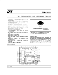 STLC3065QTR datasheet: WLL SUBSCRIBER LINE INTERFACE CIRCUIT STLC3065QTR