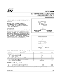 SD57060 datasheet: RF POWER TRANSISTORS N-CHANNEL ENHANCEMENT-MODE LATERAL MOSFETS SD57060