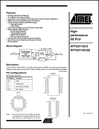 ATF22V10CZ-15XI datasheet: High-performance EE PLD, 15ns ATF22V10CZ-15XI