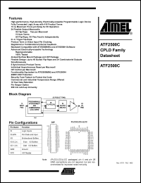 ATF2500C-20JC datasheet: High-performance, high-density, electrically-erasable programmable logic device, 20ns ATF2500C-20JC