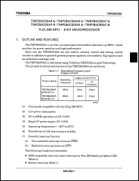 TMPZ84C00AT-6 datasheet: 8-bit microprocessor, 6MHz, TLCS-Z80MPU TMPZ84C00AT-6