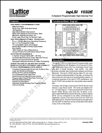 ispLSI1032E-90LJ datasheet: In-system programmable high density PLD, 10ns ispLSI1032E-90LJ