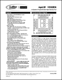 ispLSI1032EA-125LT100 datasheet: In-system programmable high density programmable logic, 7.5ns ispLSI1032EA-125LT100