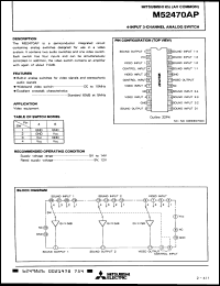 M52470AP datasheet: 4-input 3-channel analog switch M52470AP
